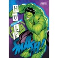 Foto ilustrativa Caderno Brochura Capa Dura 1/4 Hulk 80 Folhas