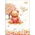 Foto ilustrativa Caderno Brochura Capa Dura 1/4 Love Bears 80 Folhas