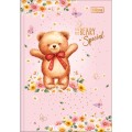 Foto ilustrativa Caderno Brochura Capa Dura 1/4 Love Bears 80 Folhas