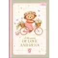 Foto ilustrativa Caderno Brochura Capa Dura 1/4 Love Bears 80 Folhas