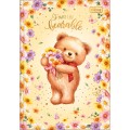 Foto ilustrativa Caderno Brochura Capa Dura 1/4 Love Bears 80 Folhas