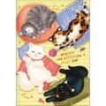 Foto ilustrativa Caderno Brochura Capa Dura 1/4 Purrfect Cats 80 Folhas