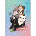Foto ilustrativa Caderno Brochura Capa Dura 1/4 Purrfect Cats 80 Folhas