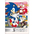 Foto ilustrativa Caderno Brochura Capa Dura 1/4 Sonic 80 Folhas