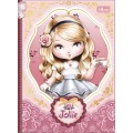 Foto ilustrativa Caderno Brochura Capa Dura Colegial Jolie 160 Folhas