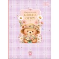 Foto ilustrativa Caderno Brochura Capa Dura Colegial Love Bears 160 Folhas