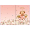 Foto ilustrativa Caderno Brochura Capa Dura Colegial Love Bears 80 Folhas