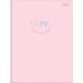 Foto ilustrativa Caderno Brochura Capa Dura Universitário Happy 48 Folhas