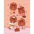 Foto ilustrativa Caderno Brochura Capa Dura Universitário Ice Cute 80 Folhas