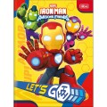 Foto ilustrativa Caderno Brochura Capa Dura Universitário Iron Man 80 Folhas