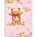 Foto ilustrativa Caderno Brochura Capa Dura Universitário Love Bears 80 Folhas