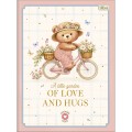 Foto ilustrativa Caderno Brochura Capa Dura Universitário Love Bears 80 Folhas