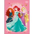Foto ilustrativa Caderno Brochura Capa Dura Universitário Princesas 48 Folhas