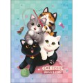 Foto ilustrativa Caderno Brochura Capa Dura Universitário Purrfect Cats 80 Folhas