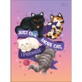 Foto ilustrativa Caderno Brochura Capa Dura Universitário Purrfect Cats 80 Folhas