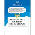 Foto ilustrativa Caderno Brochura Capa Dura Universitário Tilibom Azul com Moldura 80 Folhas