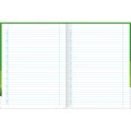 Foto ilustrativa Caderno Brochura Capa Dura Universitário Tilibom Verde com Pautas Numeradas 123 80 Folhas