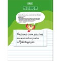 Foto ilustrativa Caderno Brochura Capa Dura Universitário Tilibom Verde com Pautas Numeradas 123 80 Folhas