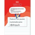 Foto ilustrativa Caderno Brochura Capa Dura Universitário Tilibom Vermelho com Pautas Numeradas 123X 80 Folhas