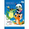 Foto ilustrativa Caderno Brochura Capa Flexível A4+ Tilibom Azul com Moldura 60 Folhas