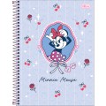Foto ilustrativa Caderno Capa Dura Universitário 1 Matéria Minnie Fashion 80 Folhas