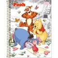 Foto ilustrativa Caderno Capa Dura Universitário 1 Matéria Pooh 80 Folhas