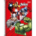 Foto ilustrativa Caderno Capa Dura Universitário 10 Matérias Avengers 160 Folhas