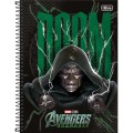 Foto ilustrativa Caderno Capa Dura Universitário 10 Matérias Avengers Doomsday 160 Folhas