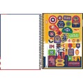 Foto ilustrativa Caderno Capa Dura Universitário 10 Matérias Avengers Fit 160 Folhas