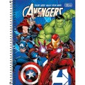 Foto ilustrativa Caderno Capa Dura Universitário 10 Matérias Avengers Fit 160 Folhas