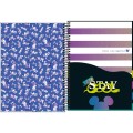 Foto ilustrativa Caderno Capa Dura Universitário 10 Matérias Mickey Real Life 160 Folhas