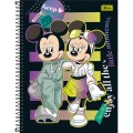Foto ilustrativa Caderno Capa Dura Universitário 10 Matérias Mickey Real Life 160 Folhas
