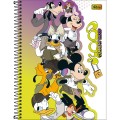 Foto ilustrativa Caderno Capa Dura Universitário 10 Matérias Mickey Real Life 160 Folhas