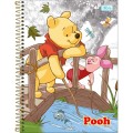 Foto ilustrativa Caderno Capa Dura Universitário 10 Matérias Pooh Core 160 Folhas