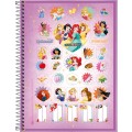 Foto ilustrativa Caderno Capa Dura Universitário 10 Matérias  Princesas Fit 160 Folhas