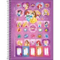 Foto ilustrativa Caderno Capa Dura Universitário 10 Matérias  Princesas Fit 160 Folhas