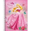 Foto ilustrativa Caderno Capa Dura Universitário 10 Matérias  Princesas Fit 160 Folhas