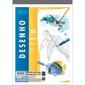 Foto ilustrativa Caderno Colado Desenho A4 Branco Tilibra 20 Folhas