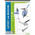 Foto ilustrativa Caderno Colado Layout A3 Branco com Margem Tilibra 50 Folhas