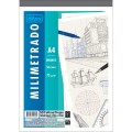 Foto ilustrativa Caderno Colado Milimetrado A4 Branco Tilibra 50 Folhas
