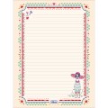 Foto ilustrativa Caderno Colado Papel de Carta Doggy 48 Folhas
