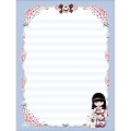 Foto ilustrativa Caderno Colado Papel de Carta Jolie 48 Folhas