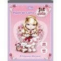Foto ilustrativa Caderno Colado Papel de Carta Jolie 48 Folhas
