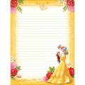 Foto ilustrativa Caderno Colado Papel de Carta Princesas 50F