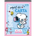 Foto ilustrativa Caderno Colado Papel de Carta Snoopy 48 Folhas