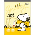Foto ilustrativa Caderno Colado Papel de Carta Snoopy 50 Folhas