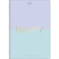 Foto ilustrativa Caderno Colegial Grampeado Flexível Happy 32 Folhas