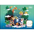 Foto ilustrativa Caderno de Caligrafia Horizontal Brochura 1/4 Capa Dura Spice Kids 40 Folhas