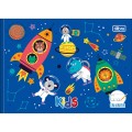 Foto ilustrativa Caderno de Caligrafia Horizontal Brochura Capa Dura Kids 40 Folhas