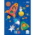 Foto ilustrativa Caderno de Caligrafia Pauta Azul Brochura Capa Dura Kids 40 Folhas